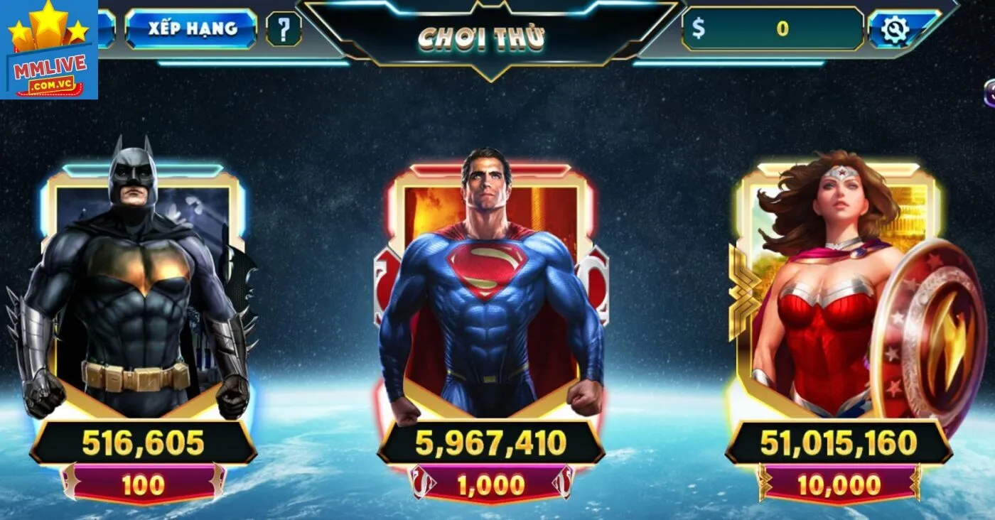 Giới thiệu game Nổ hũ Justice League MMLive